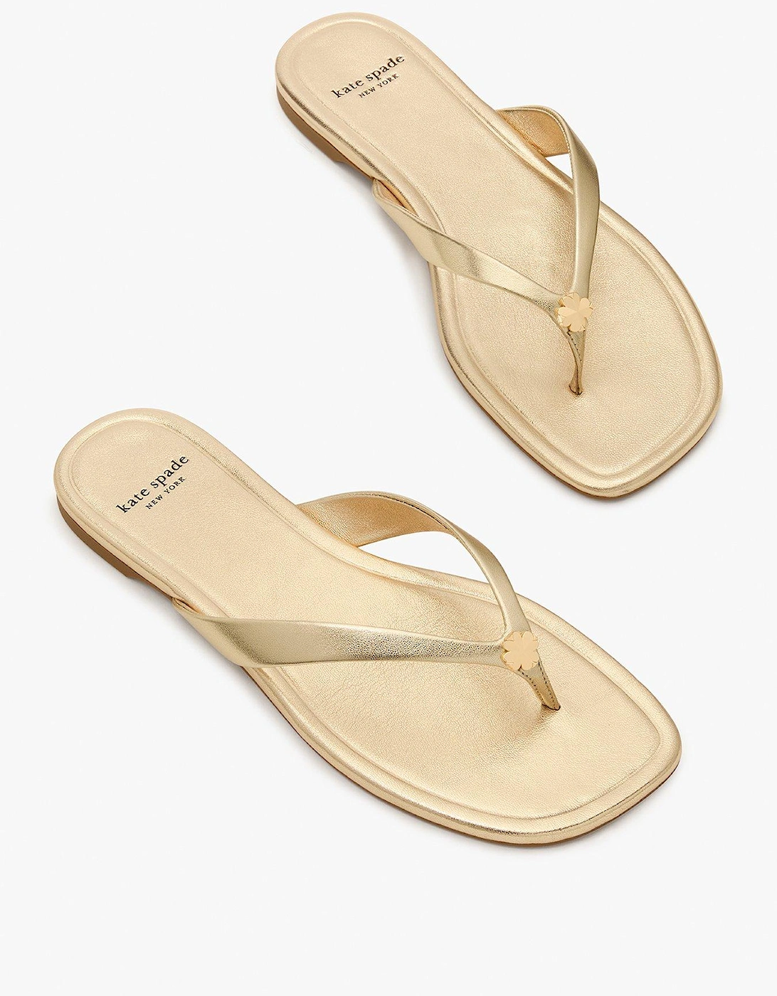 Flower Flip Flop Sandals - Gold, 2 of 1