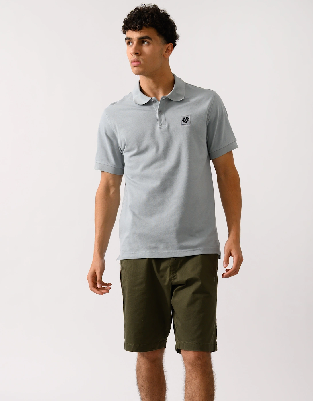 Short Sleeved Mens Polo - Quarry Blue, 2 of 1