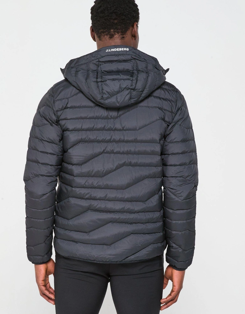Men's Golf Cliff Light Down Hooded Jacket - Black