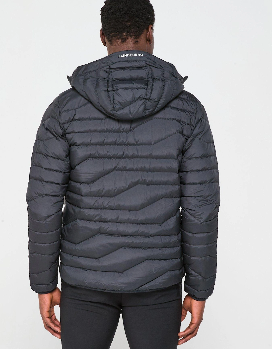 Men's Golf Cliff Light Down Hooded Jacket - Black