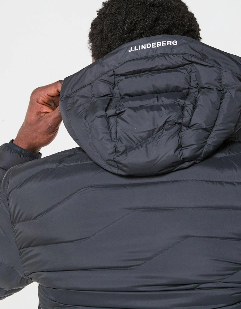 Men's Golf Cliff Light Down Hooded Jacket - Black