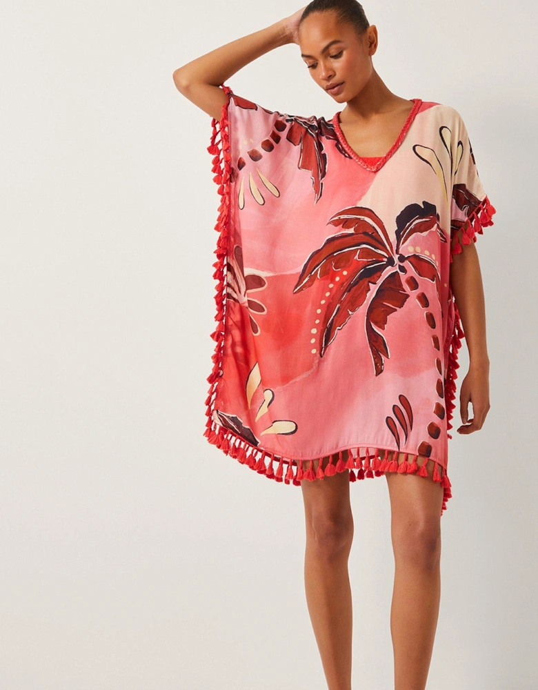 Alex Tassle Kaftan - Rust Orange
