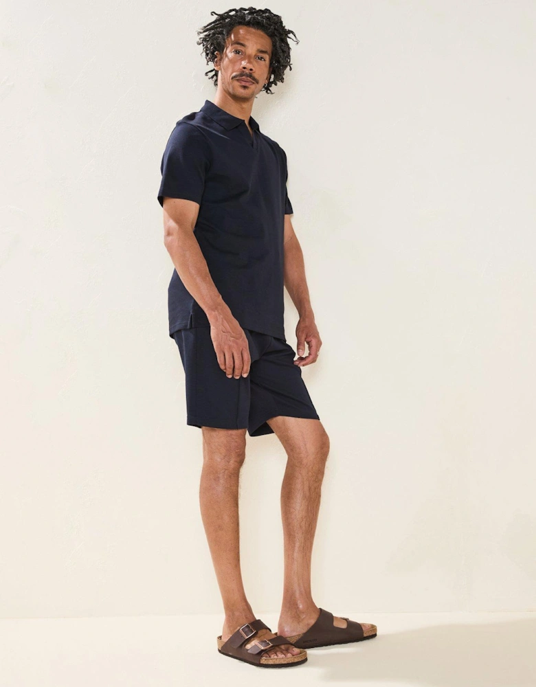 Interlock Notch Polo - Navy