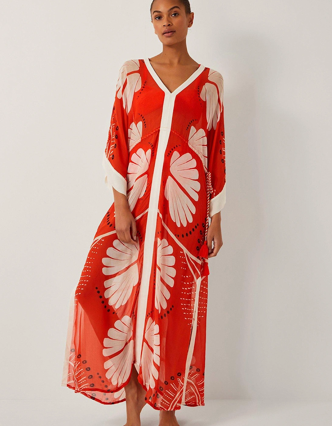 Nara Printed Kaftan - Rust - Orange, 2 of 1