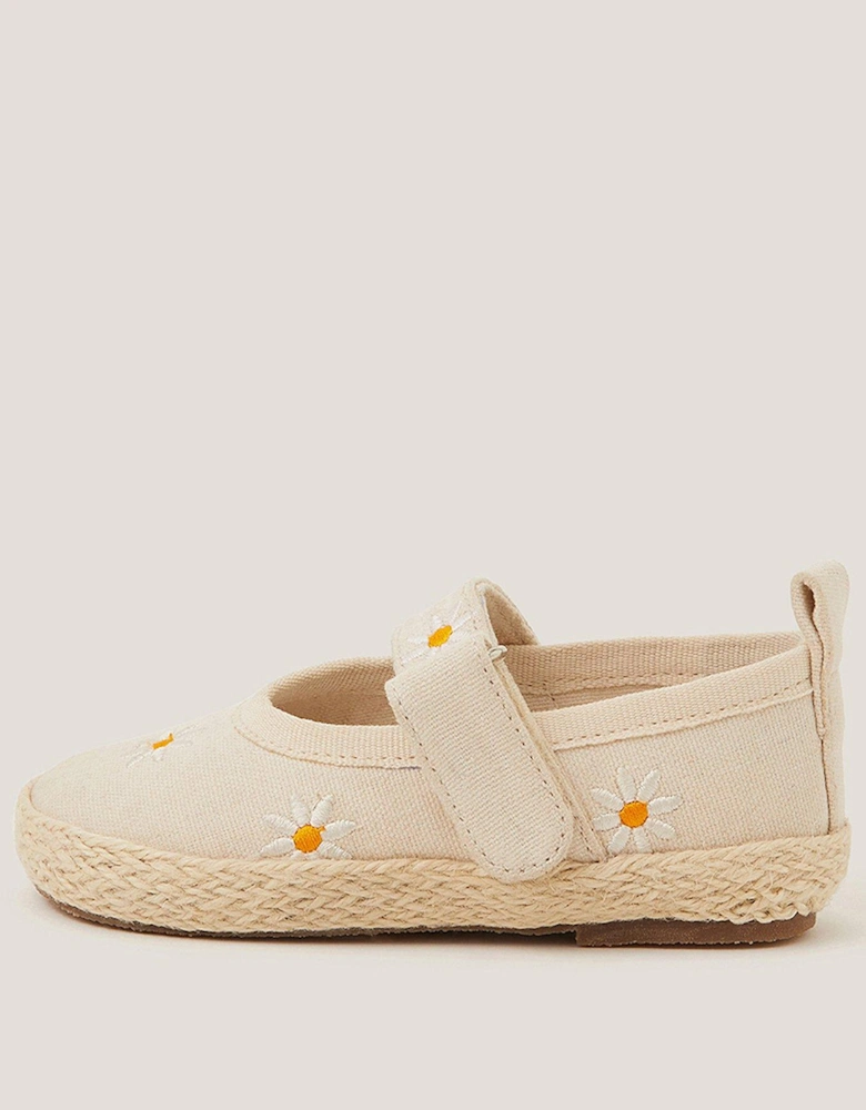 Baby Girls Espadrille Daisy Sandals - Ivory