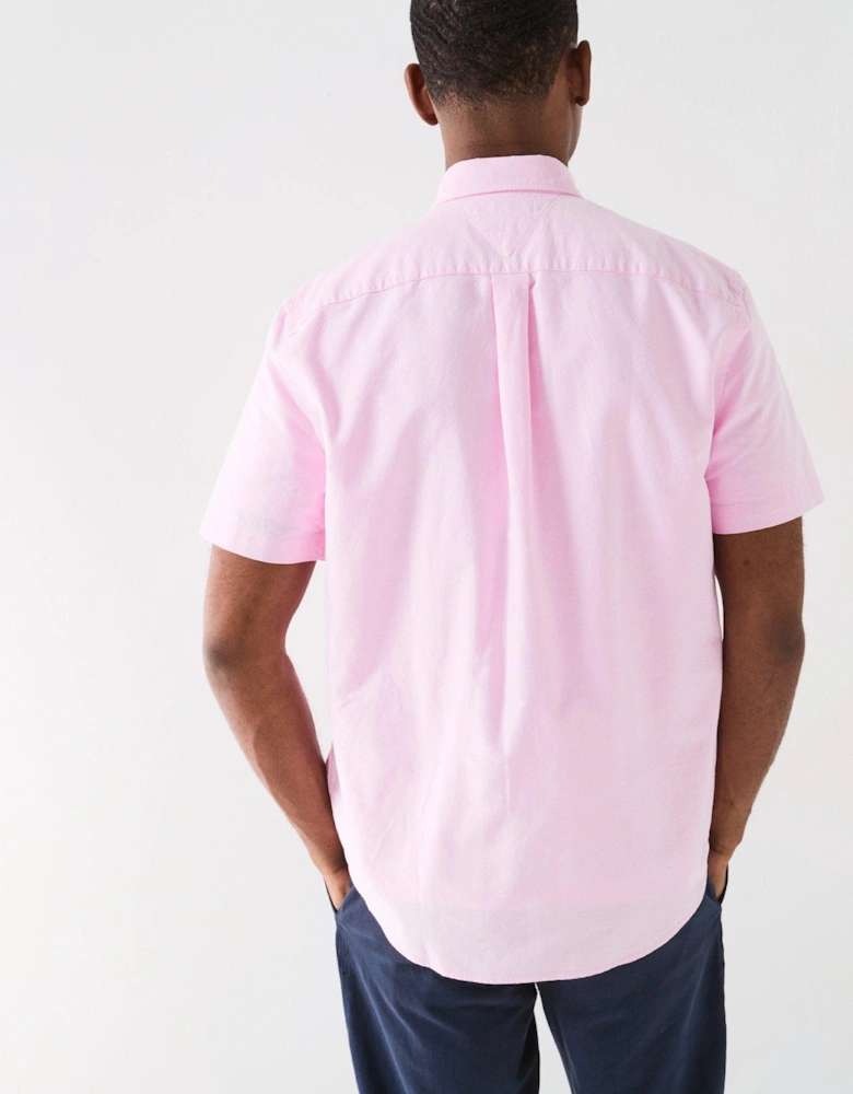 Regular Fit Heritage Short Sleeve Oxford Shirt - Light Pink