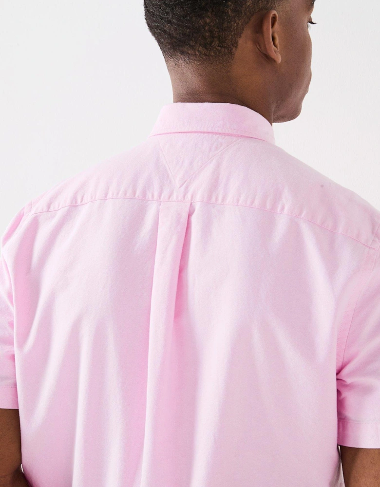 Regular Fit Heritage Short Sleeve Oxford Shirt - Light Pink