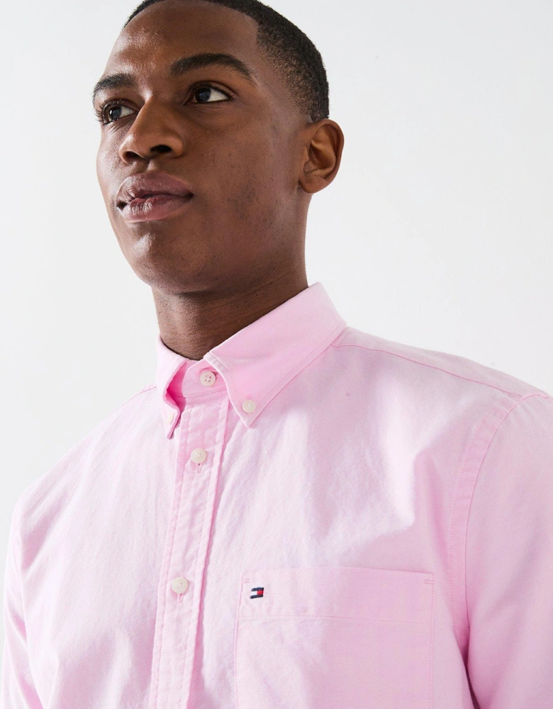 Regular Fit Heritage Short Sleeve Oxford Shirt - Light Pink