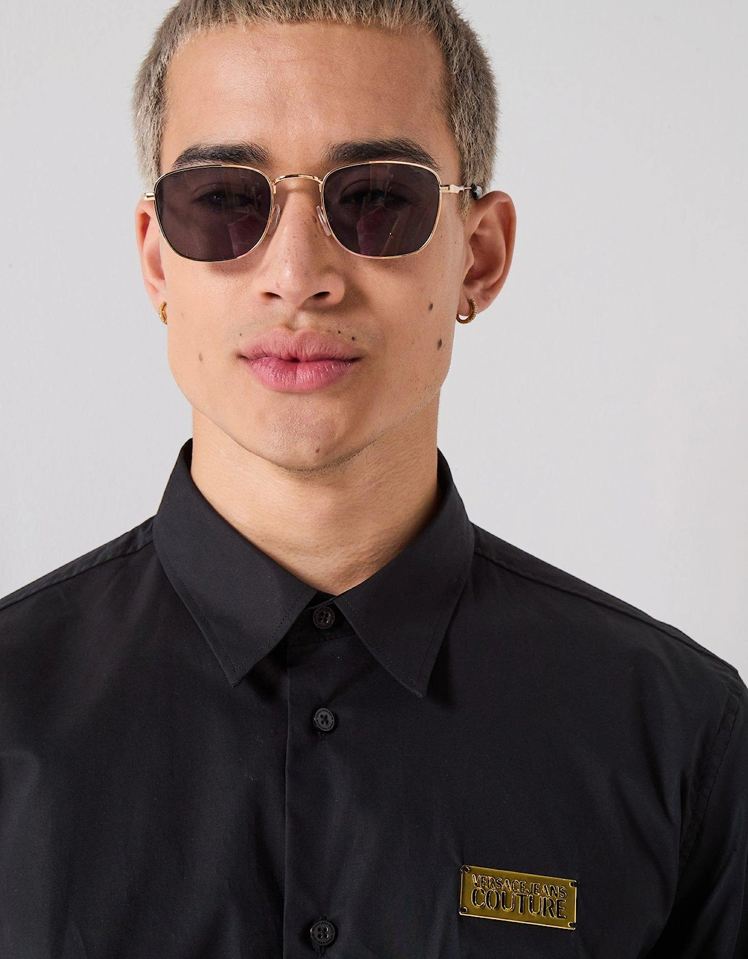 Metal Plaque Poplin Shirt - Black, 2 of 1