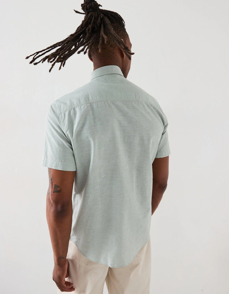 Regular Fit Short Sleeve Shirt - Light Green