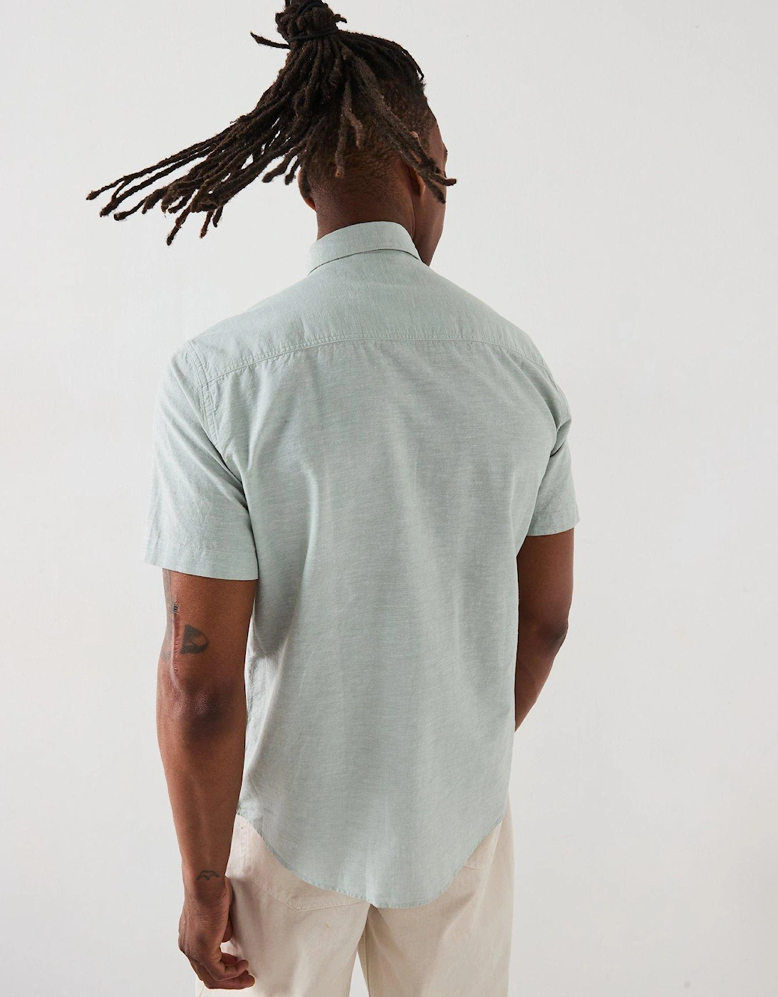 Regular Fit Short Sleeve Shirt - Light Green