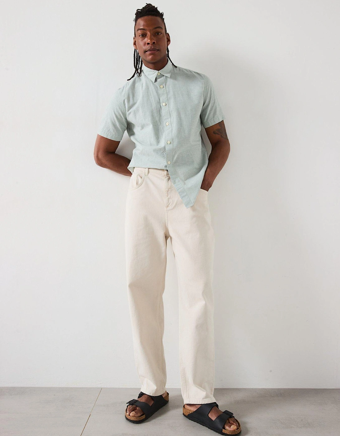 Regular Fit Short Sleeve Shirt - Light Green