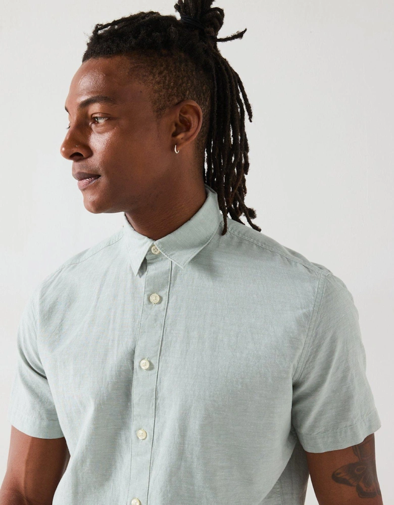 Regular Fit Short Sleeve Shirt - Light Green