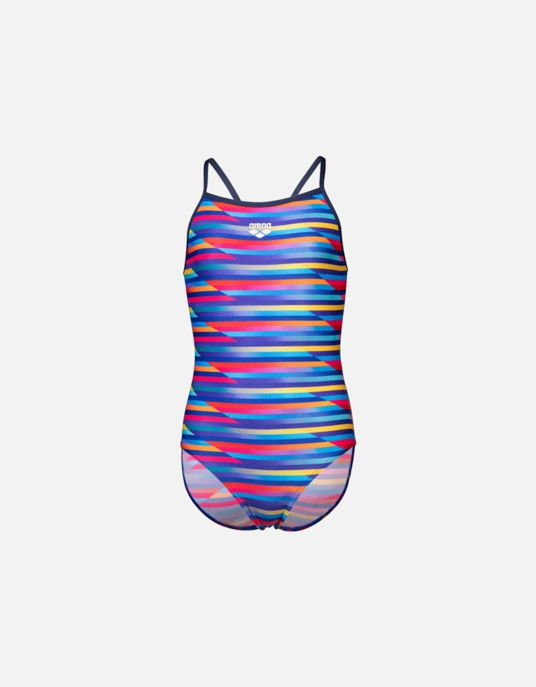 Girl's Racing Stripe Swimsuit