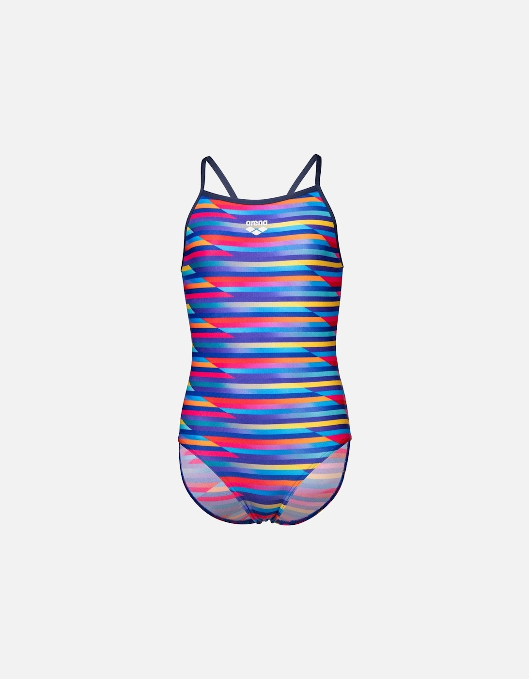 Girl's Racing Stripe Swimsuit, 2 of 1