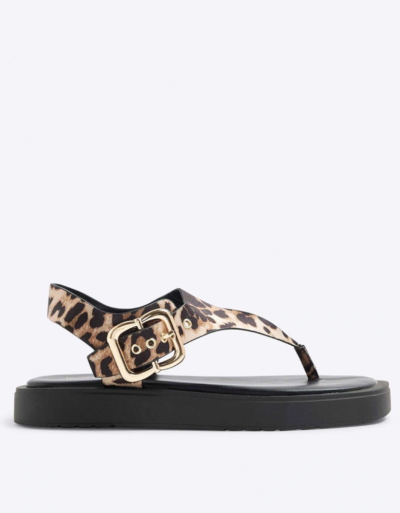 Toe Thong Footbed - Dark Beige