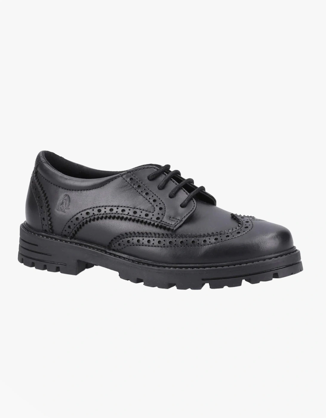 MAXINE Girls Leather School Shoes Black, 5 of 4