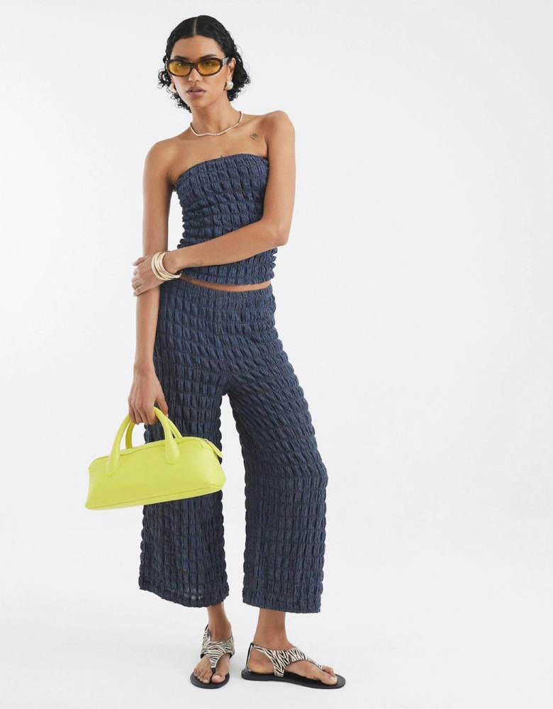 Textured Culotte - Blue