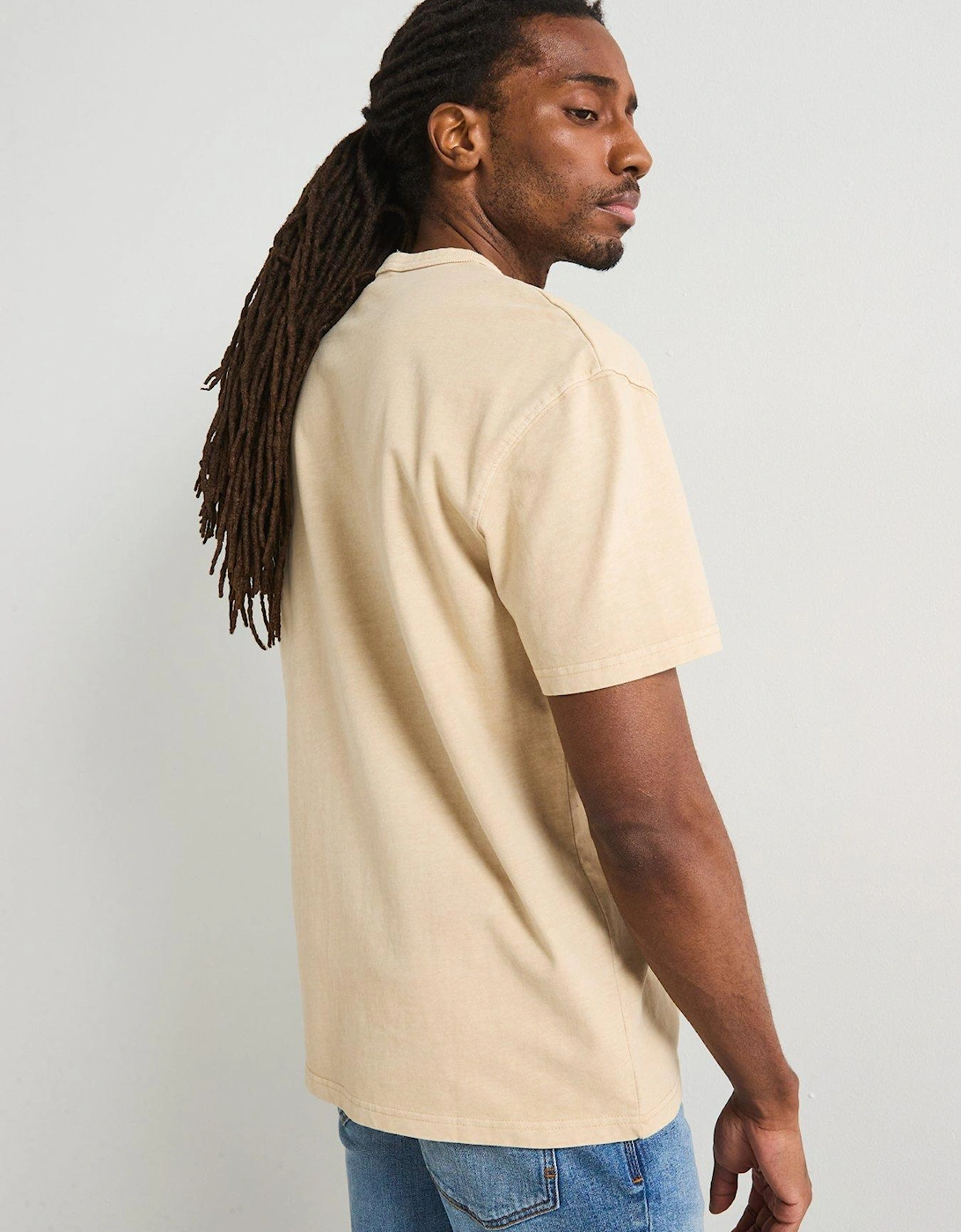 Relaxed Fit Heavyweight Washed T-Shirt - Natural