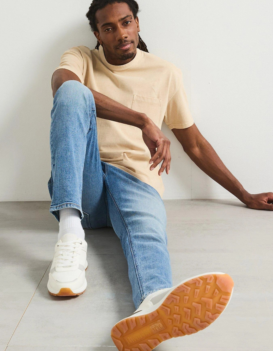 Relaxed Fit Heavyweight Washed T-Shirt - Natural