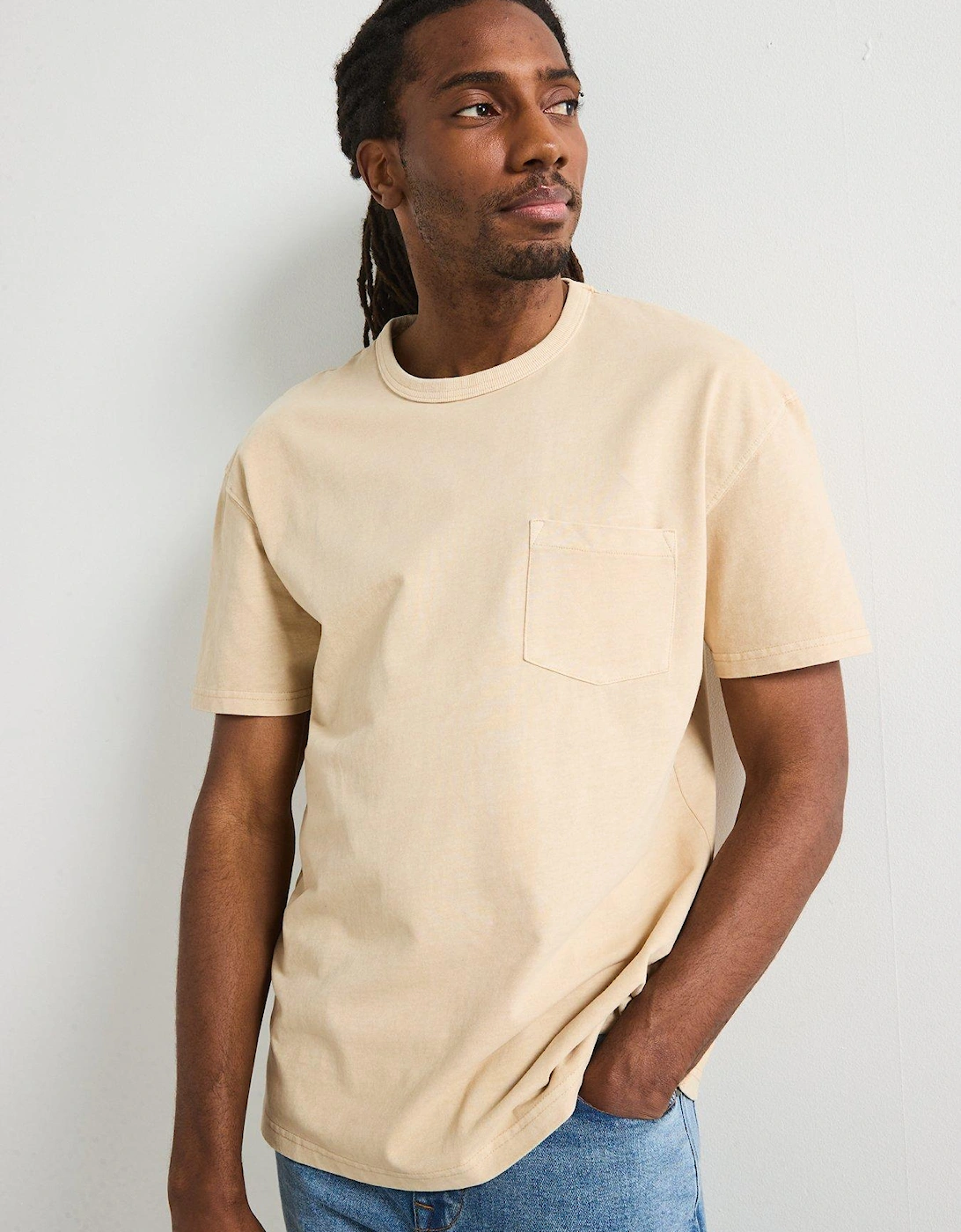 Relaxed Fit Heavyweight Washed T-Shirt - Natural