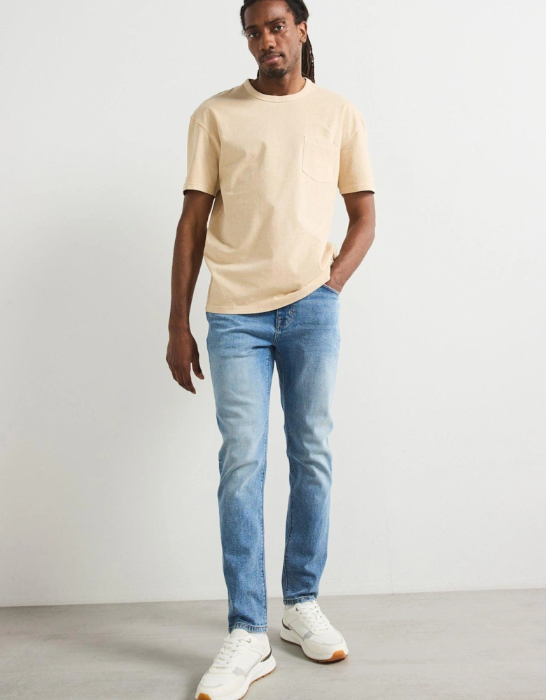 Relaxed Fit Heavyweight Washed T-Shirt - Natural