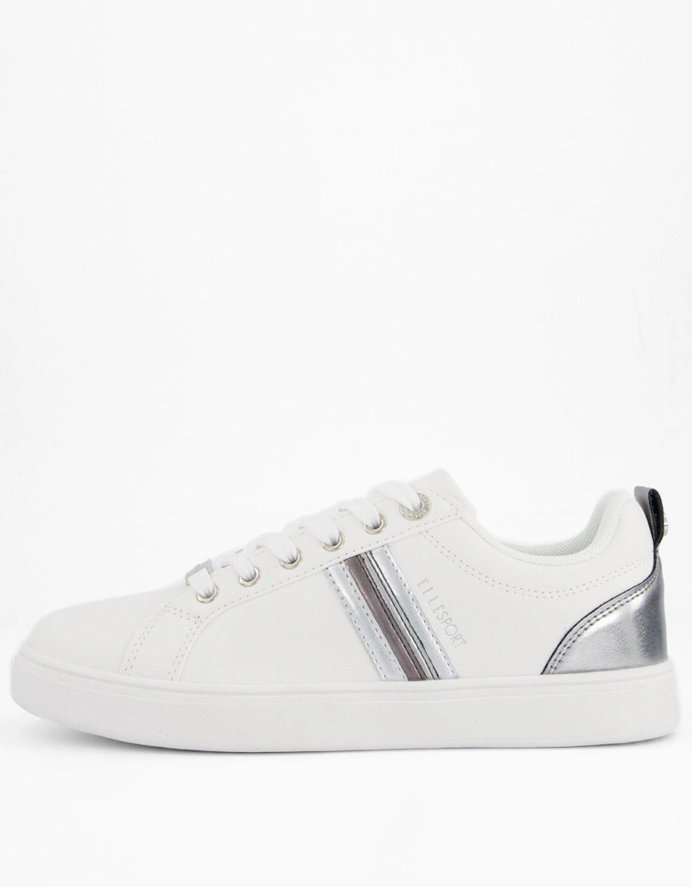 Sports Metallic Trim Trainer - White