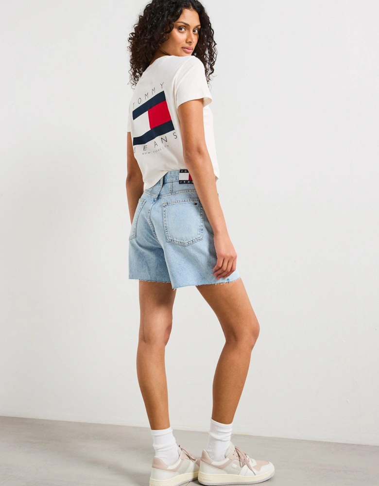 Us Flag Short Sleeve T-Shirt - White