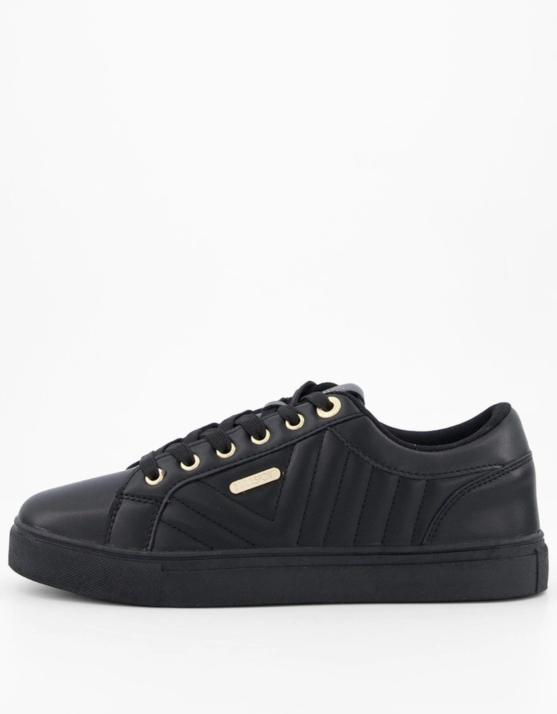 Quilted Trainer - Black