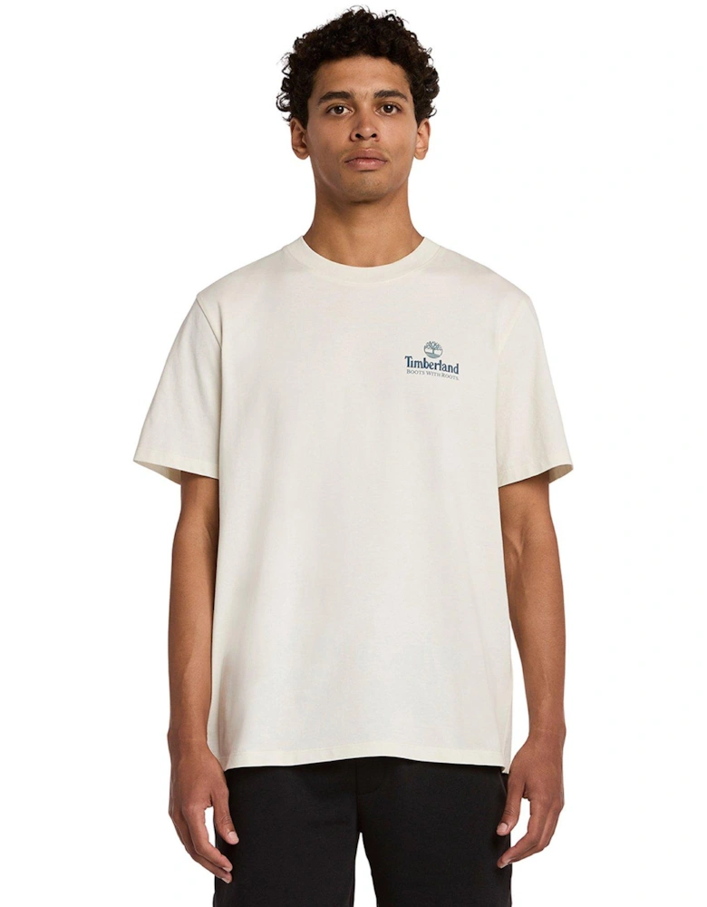 Men's Illustrated Tree Back Graphic T-Shirt - White