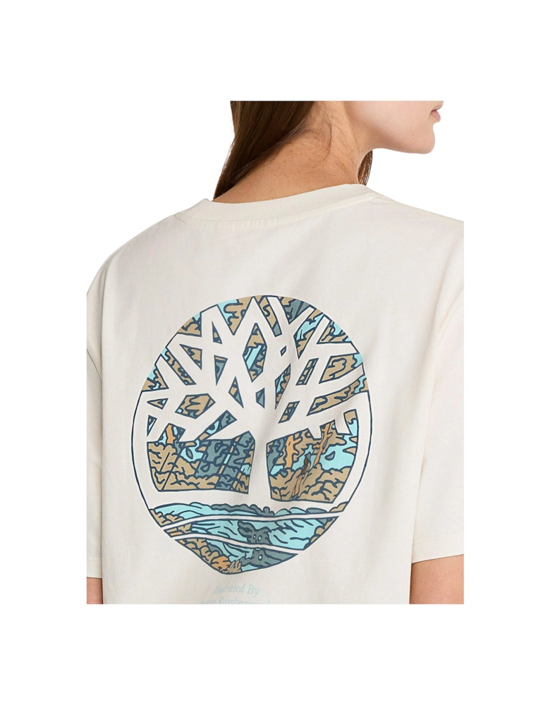 Men's Illustrated Tree Back Graphic T-Shirt - White