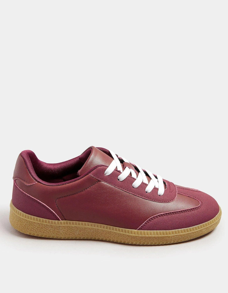 Retro LTS Burgundy Red Retro Gum Sole Trainers