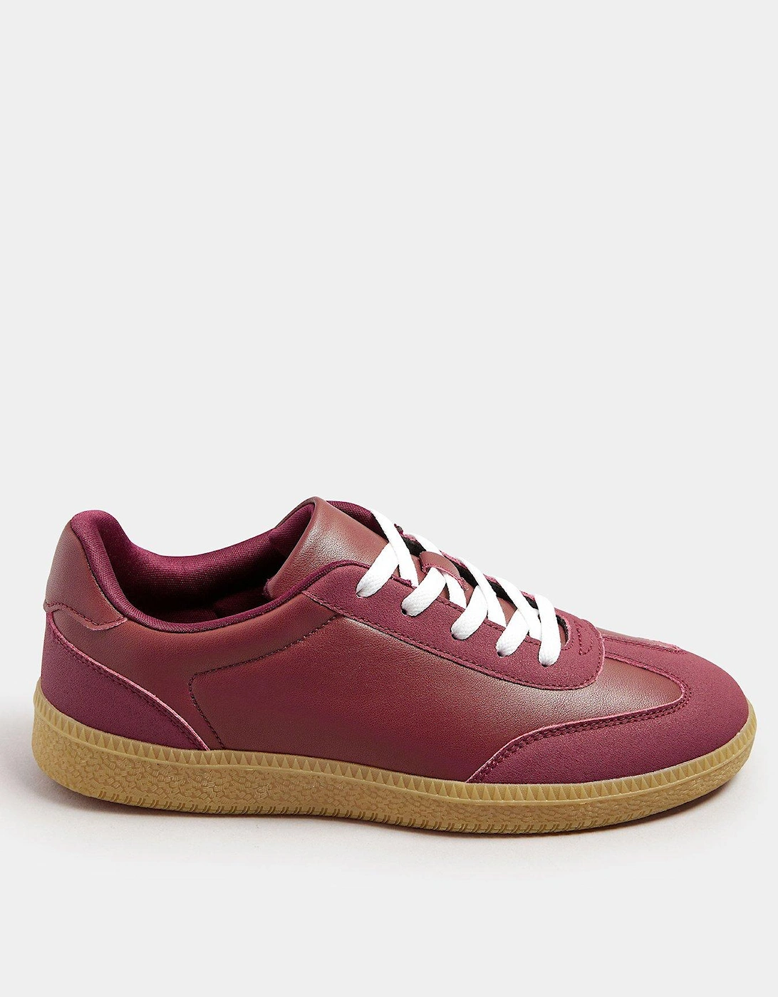 Retro LTS Burgundy Red Retro Gum Sole Trainers, 2 of 1