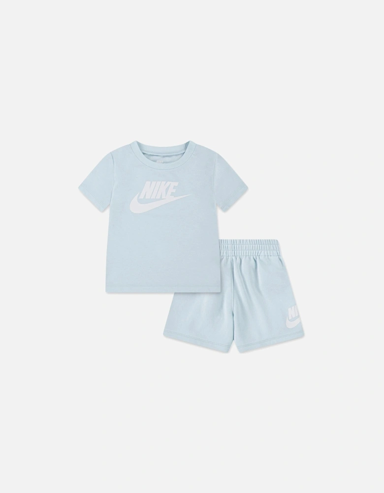 Kids Infant Club Shorts And T-Shirt Set - Light Blue