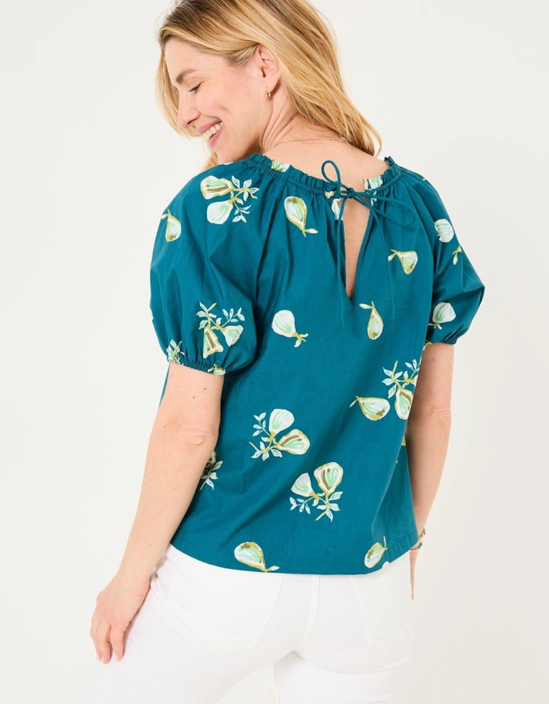 Ronnie Fig Print Blouse - Blue