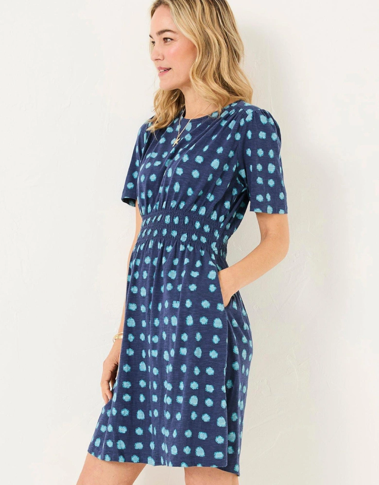 Liv Shibori Spot Dress - Blue