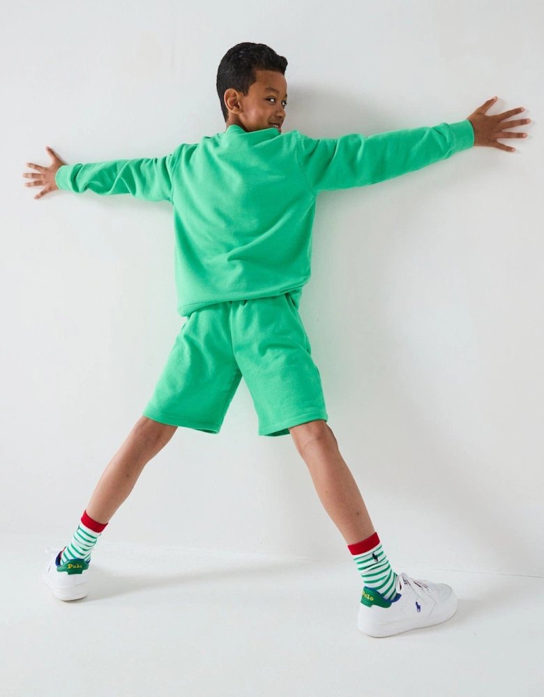 Boys Polo Logo Sweatshirt - Green
