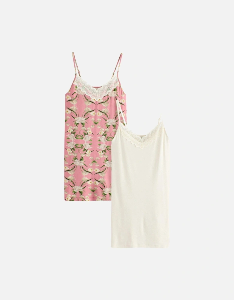 May Pink Flow Slip 2pk - Pink/oatmeal