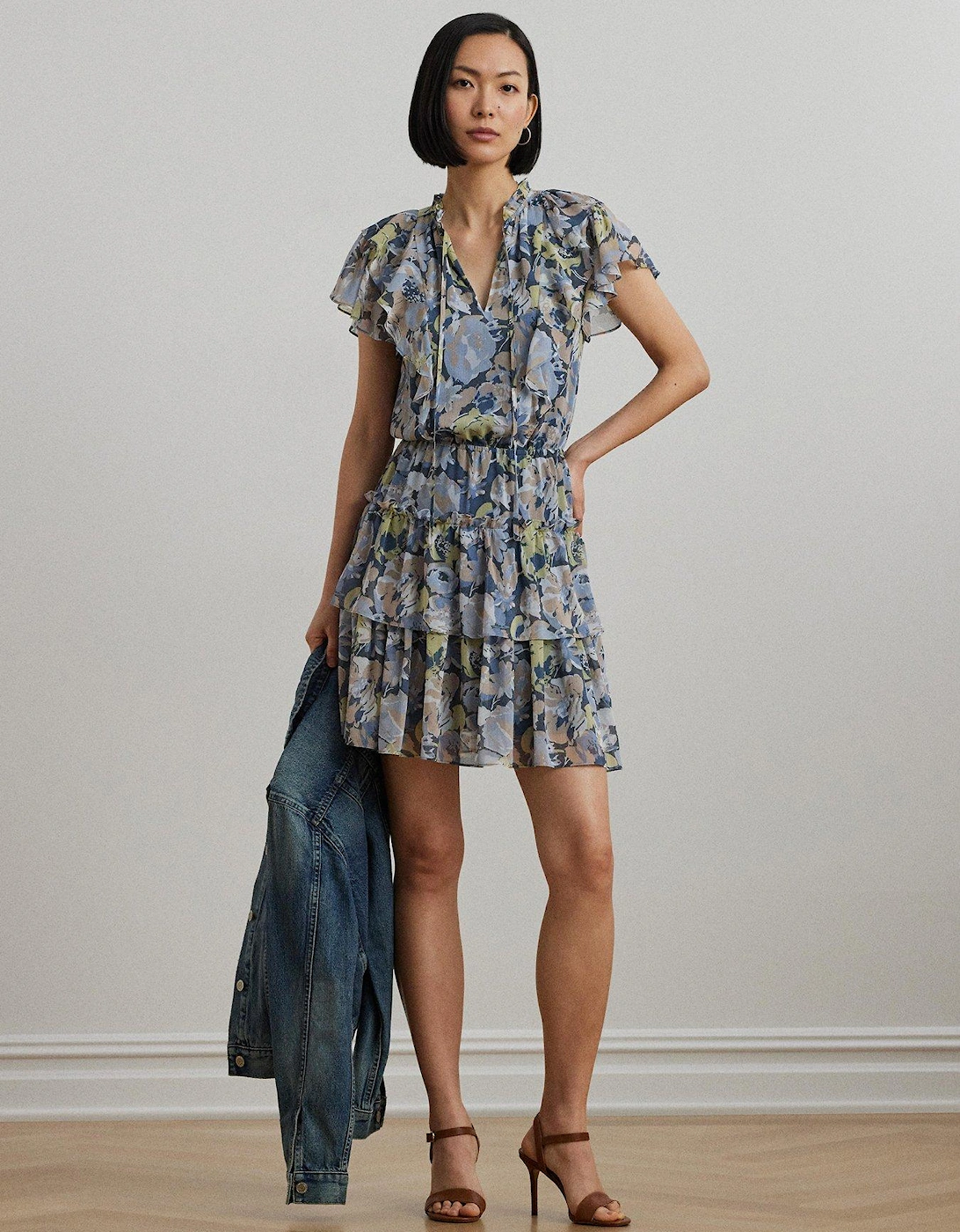 Devany-Short Sleeve-Day Dress - Blue, 2 of 1