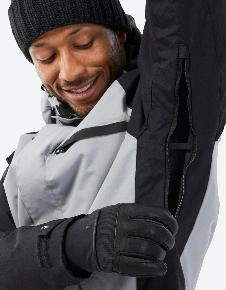 Men's 100 Snowboard Jacket - Grey/Black
