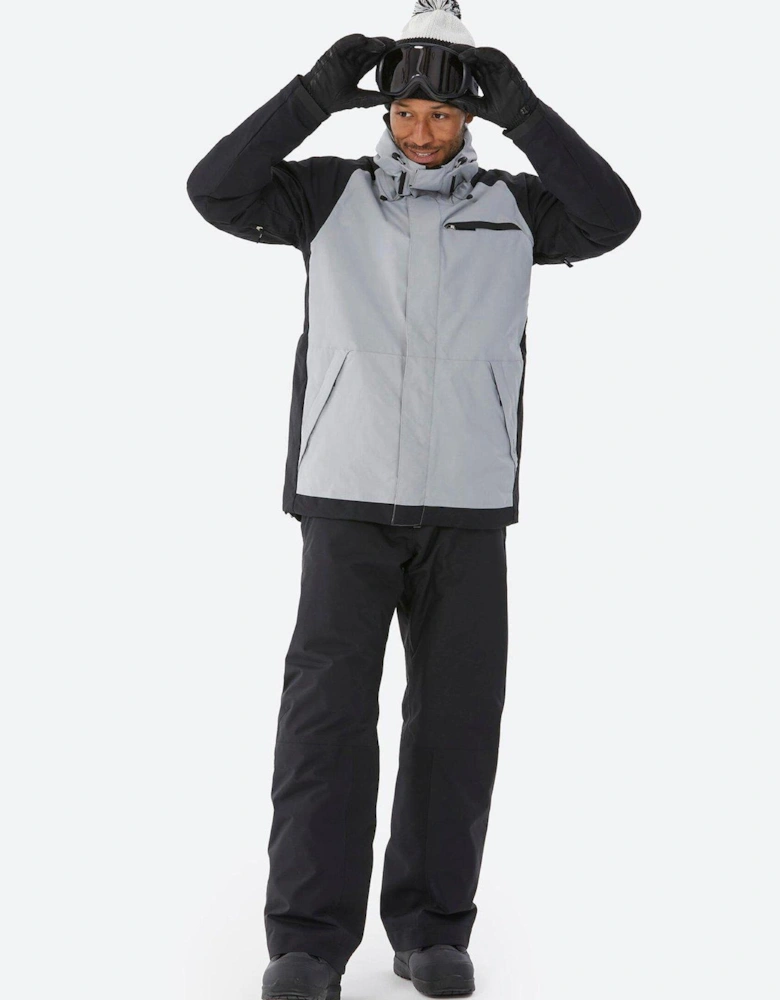 Men's 100 Snowboard Jacket - Grey/Black