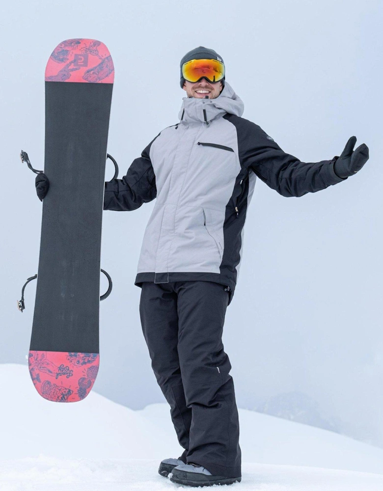 Men's 100 Snowboard Jacket - Grey/Black