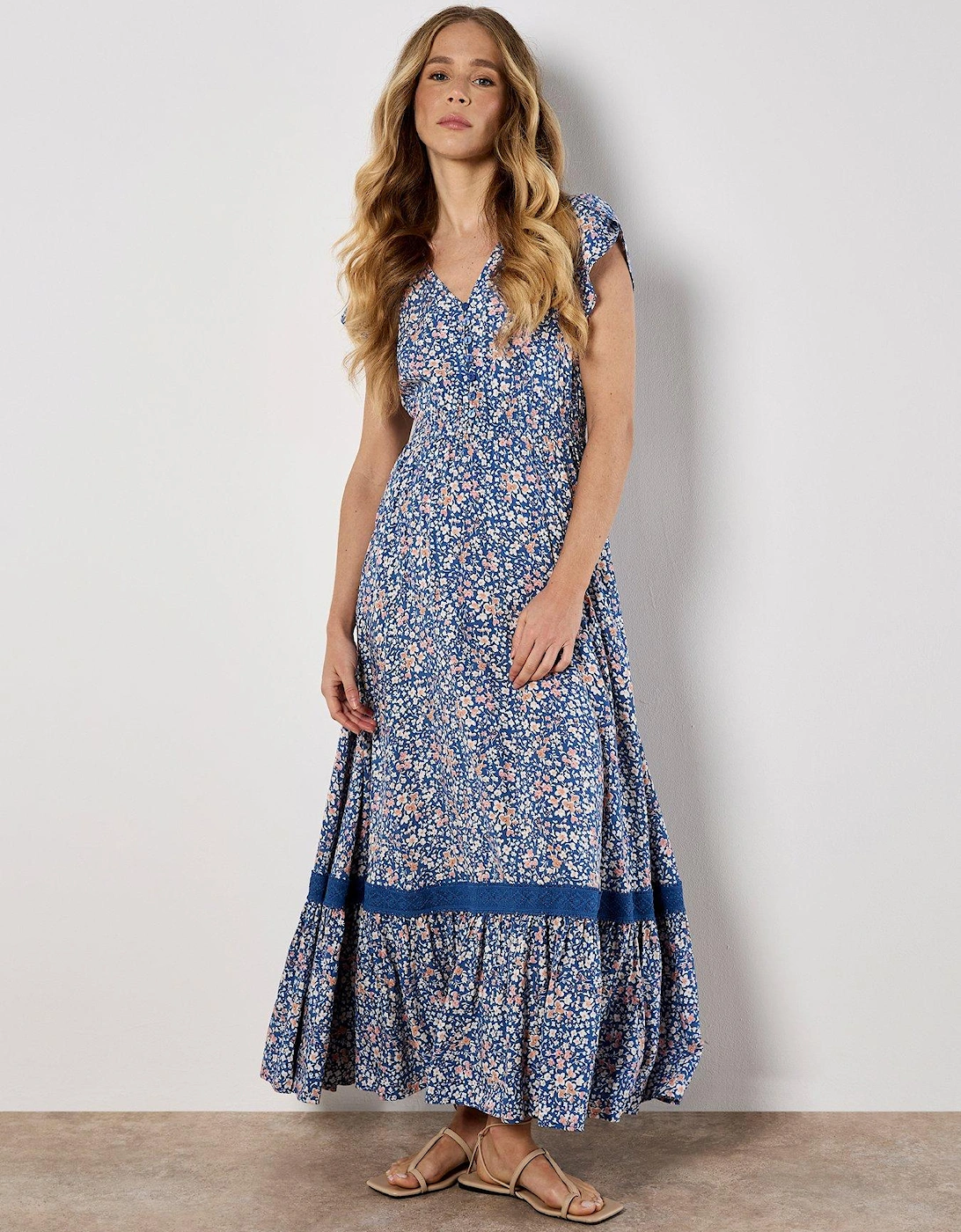 Ditsy Cluster Crochet Maxi Dress, 2 of 1