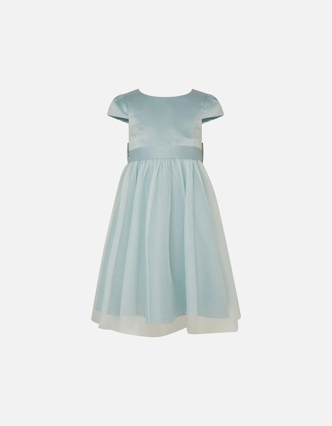 Girls Satin Bridesmaid Dress - Light Green, 2 of 1