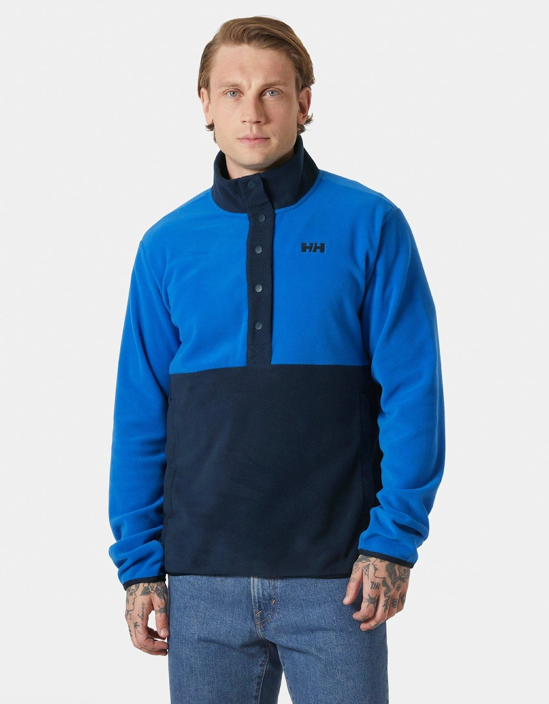 Mens Daybreaker Snap Pullover Fleece - Blue