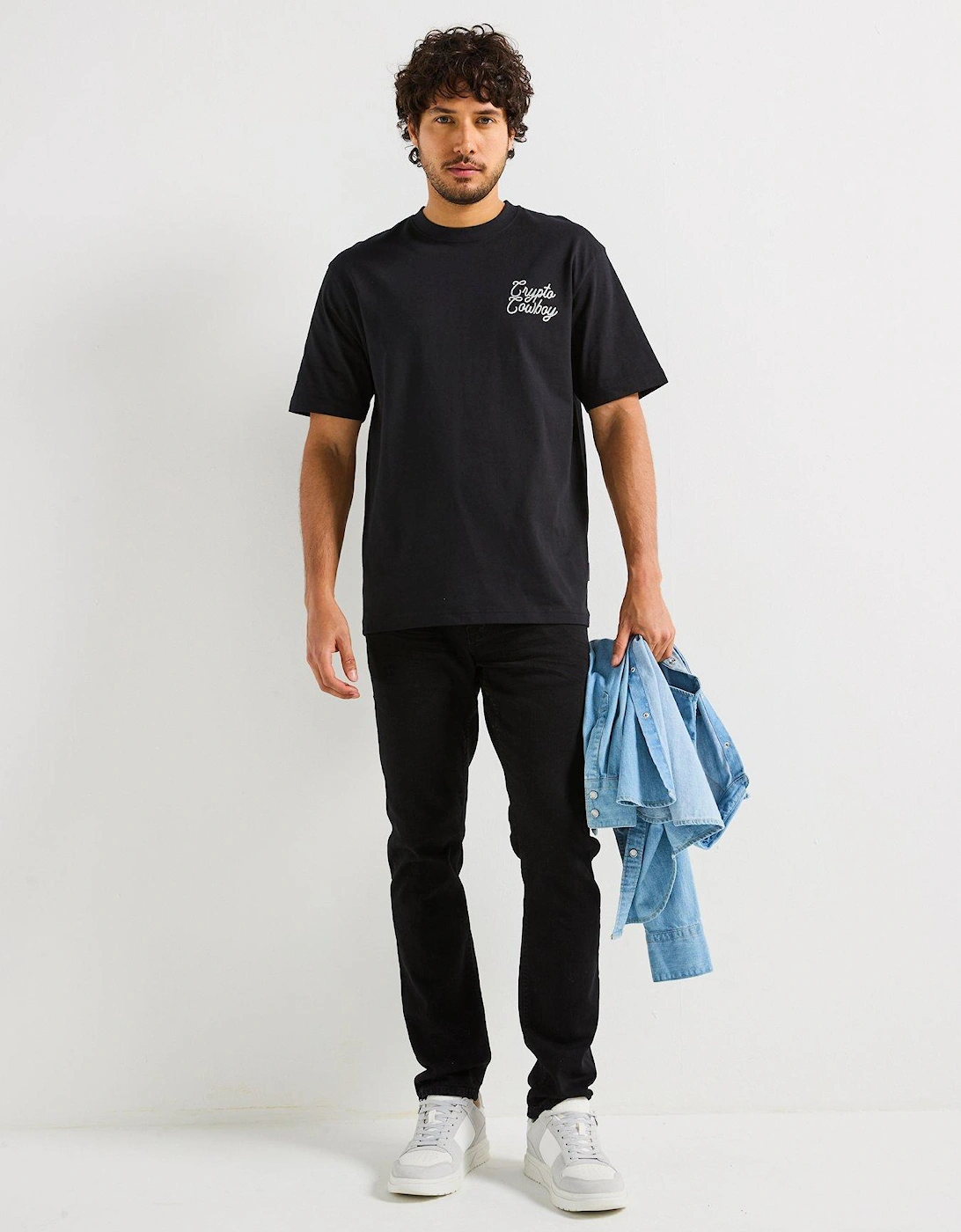 Damon Relaxed Fit Short Sleeve T-shirt - Black