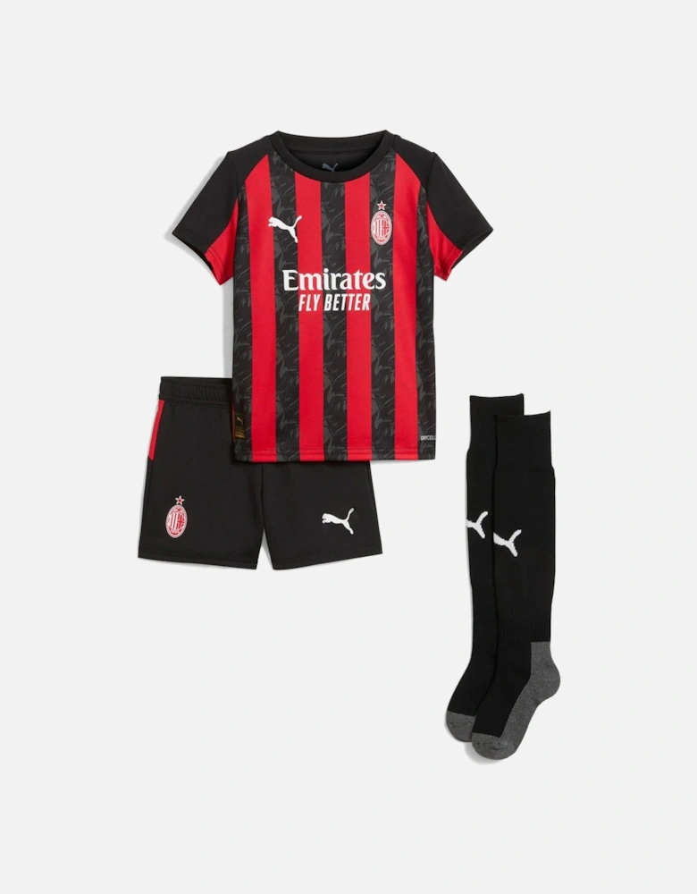 Kids Ac Milan Home 25/26 Mini Football Kit - Red
