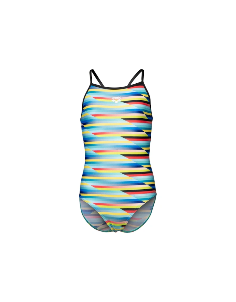 Girl's Racing Stripe Swimsuit