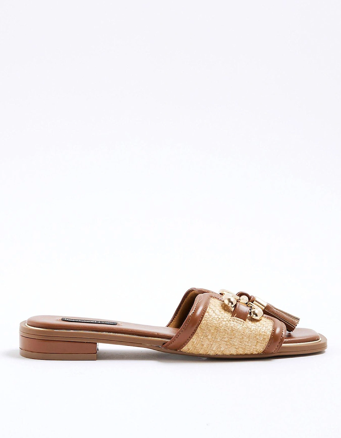 Snaffle Tassel Mule Sandal - Light Beige, 2 of 1