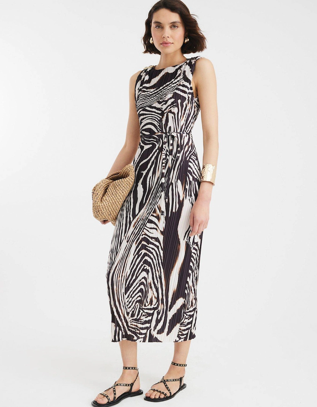 Shoulder Trim Midi Dress - Black, 2 of 1